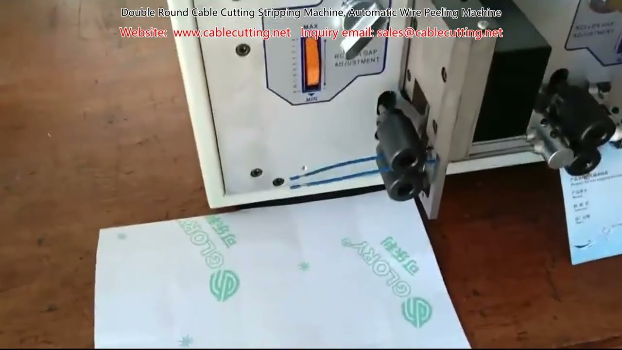 Double Round Cable Cutting Stripping Machine, Automatic Wire Peeling Machine
