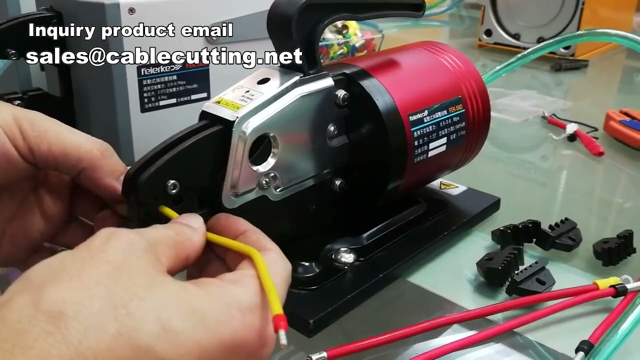 Mini Bench Pneumatic Terminal Crimper, Cable Crimping Machine, Insulated Ring Terminal Crimper