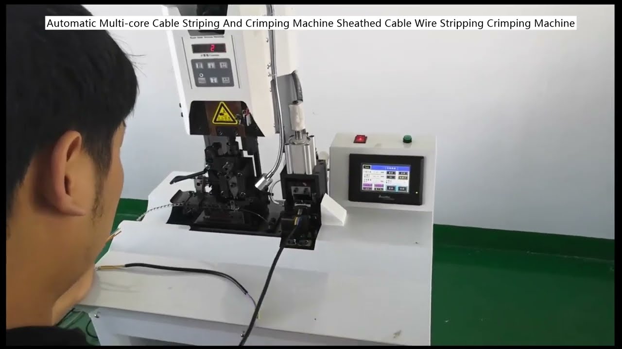 Automatic Multi-Core Cable Stripping and Crimping Machine for Sheathed Wire