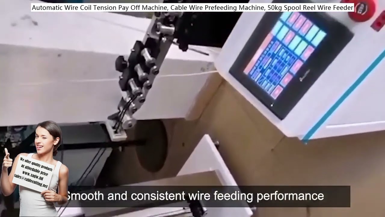 Automatic Wire Coil Tension Pay-Off Machine | 50kg Spool Cable Pre-feeding System